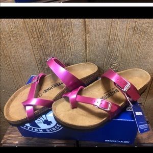 birkenstock hot pink sandals new condition